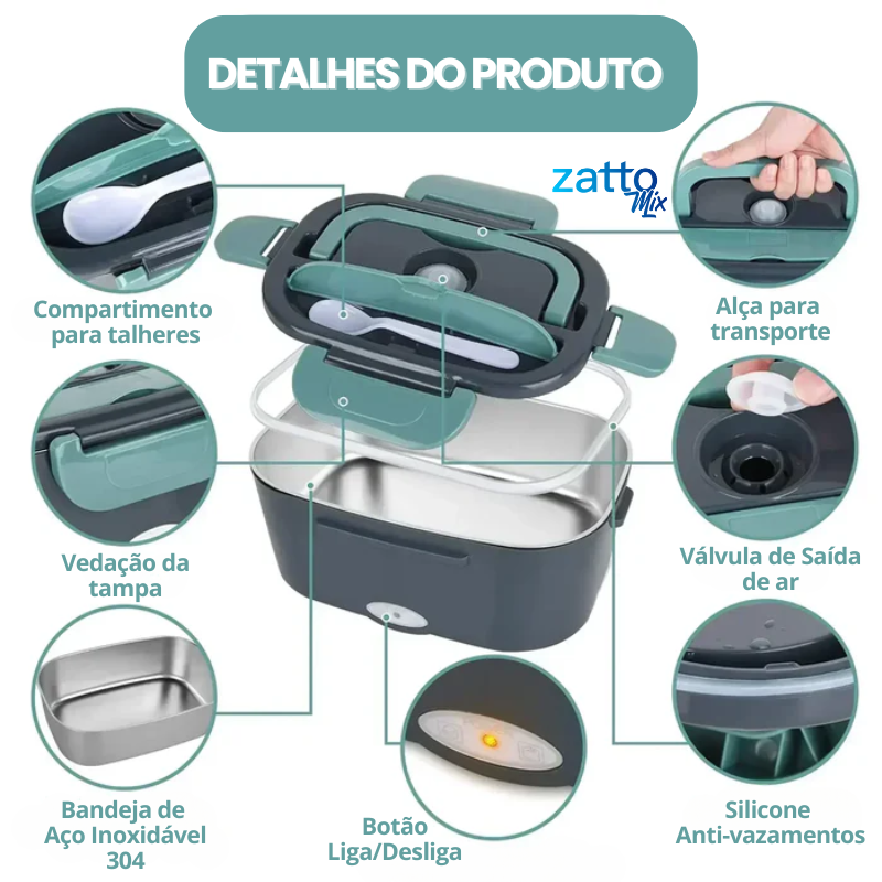 Marmita Elétrica LunchBox - Zatto
