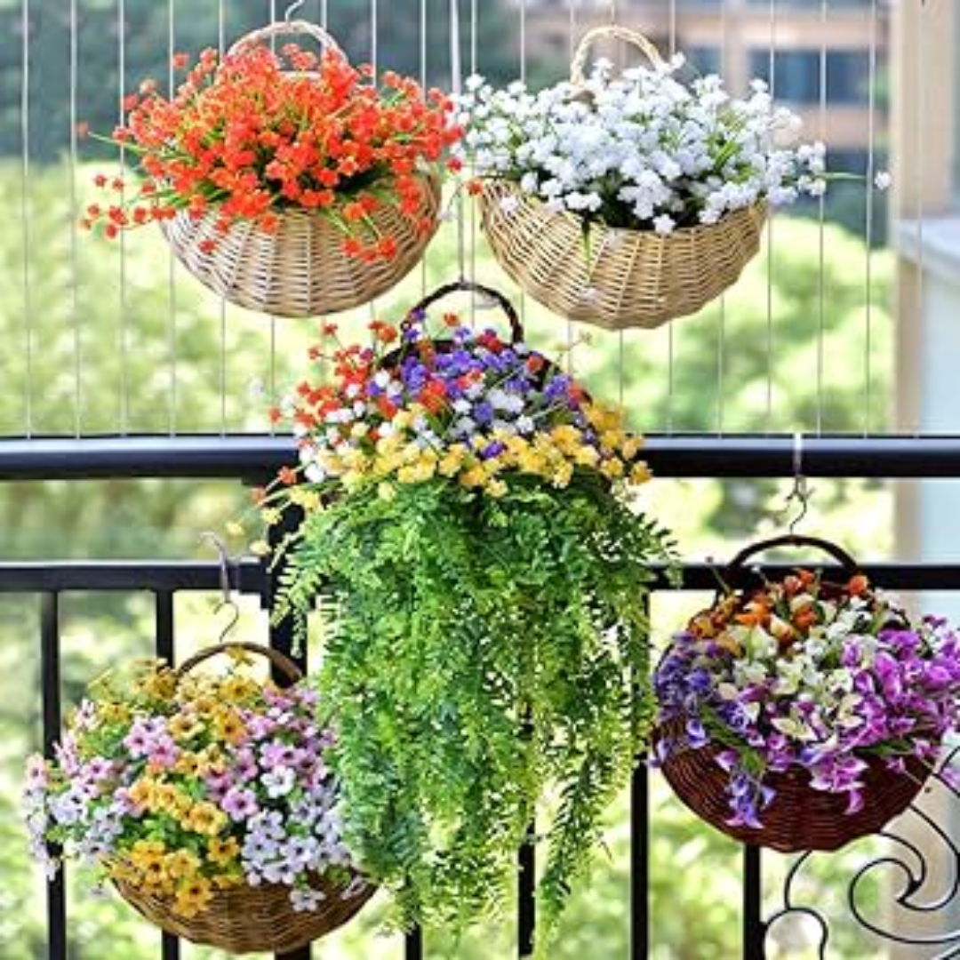 Vaso para Plantas Suspenso em Rattan - Zatto