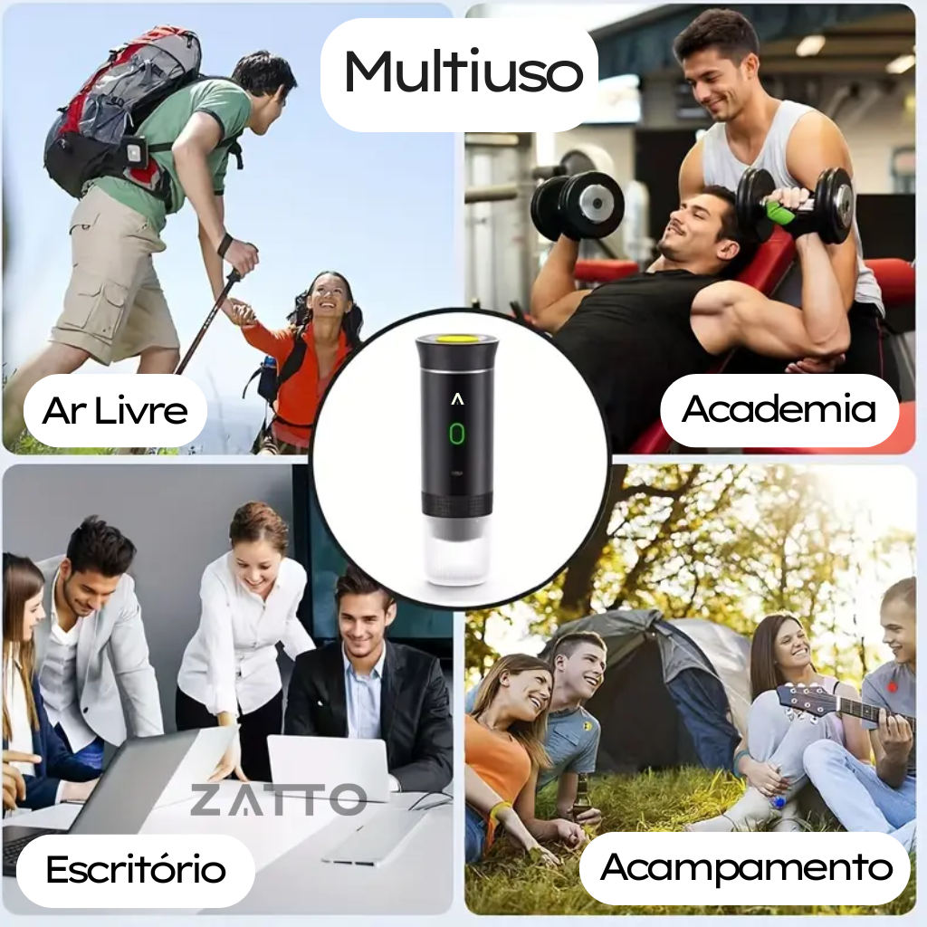 Cafeteira Eletrica Portatil 3 em 1 Quick Coffee Black - Zatto 11
