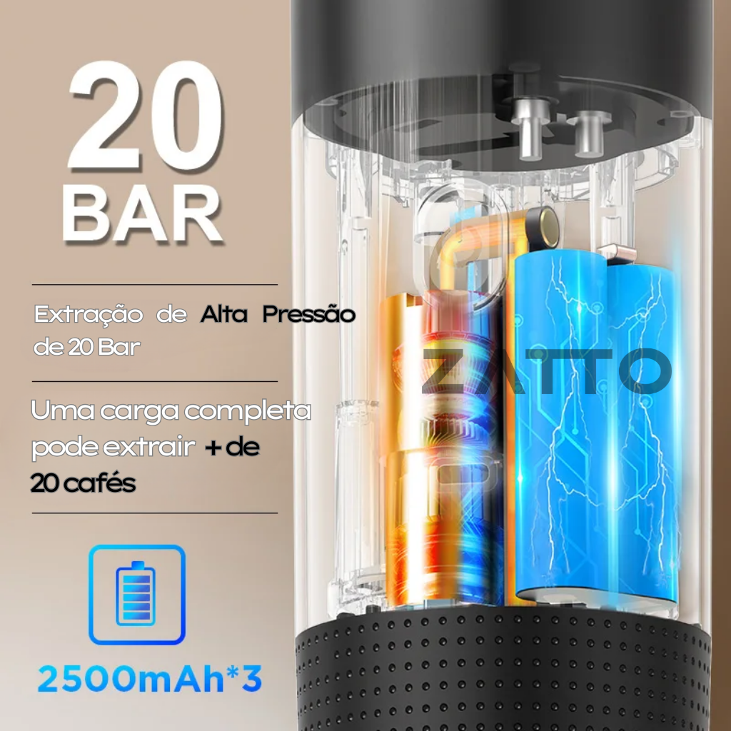 Cafeteira Eletrica Portatil 3 em 1 Quick Coffee Black - Zatto 7