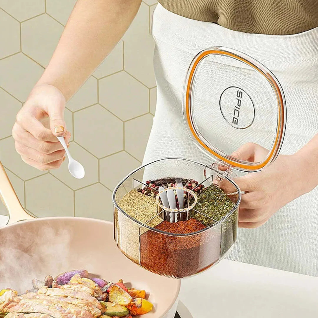 Armazenamento de Tempero com 4 Compartimentos - Zatto