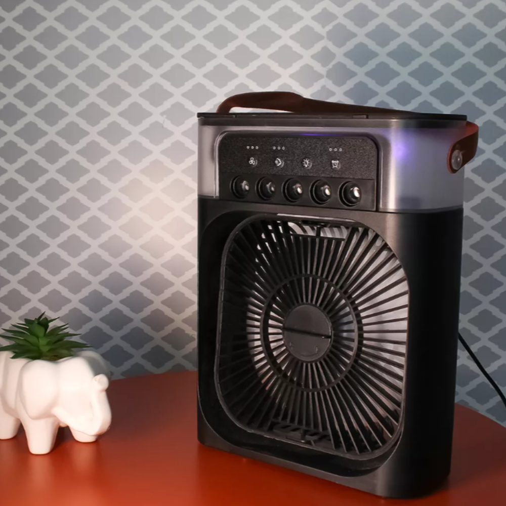 Climatizador e Umidificador Portátil com LED e Reservatório de Água - Zatto