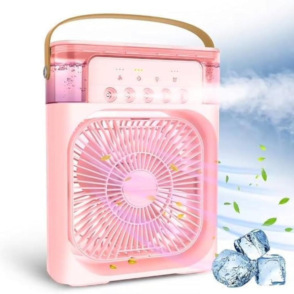 Climatizador e Umidificador Portátil com LED e Reservatório de Água - Zatto