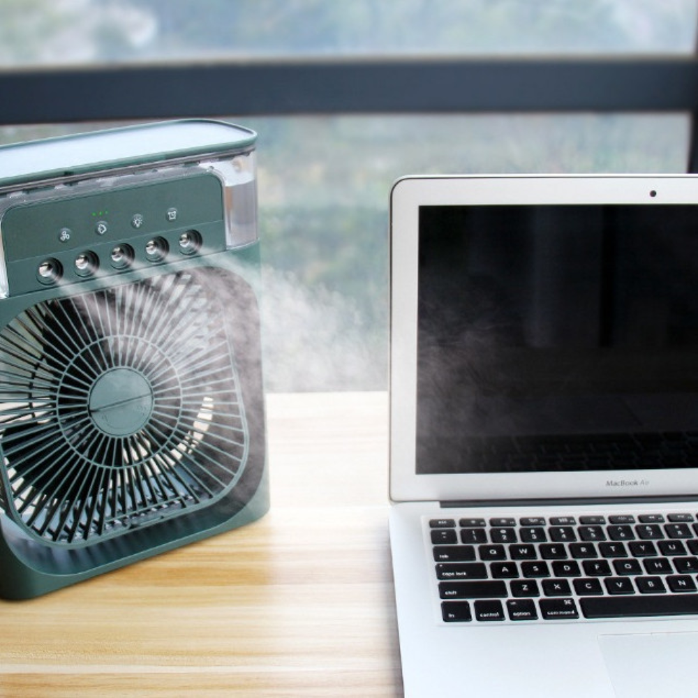 Climatizador e Umidificador Portátil com LED e Reservatório de Água - Zatto