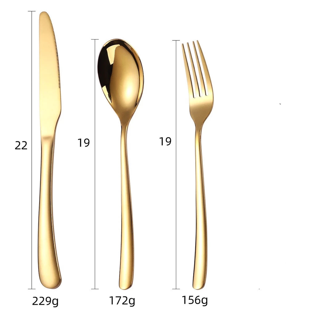 Conjunto de Talheres Elegance Dourado - Zatto