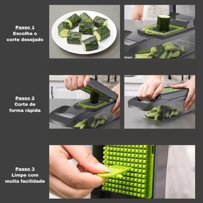 Cortador e Ralador de Legumes Multiuso - Zatto