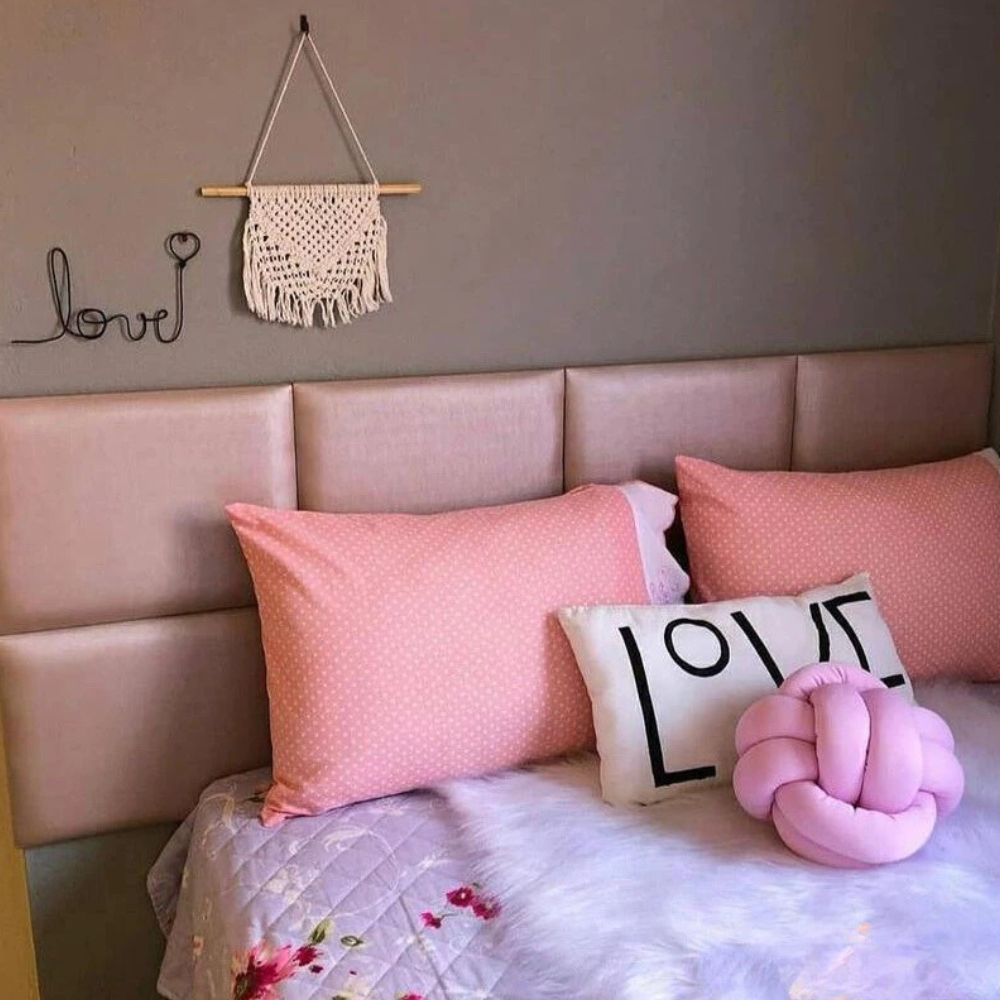 Kit 10 Peças Cabeceira Estofada Decorativa Adesiva Autocolante - Zatto