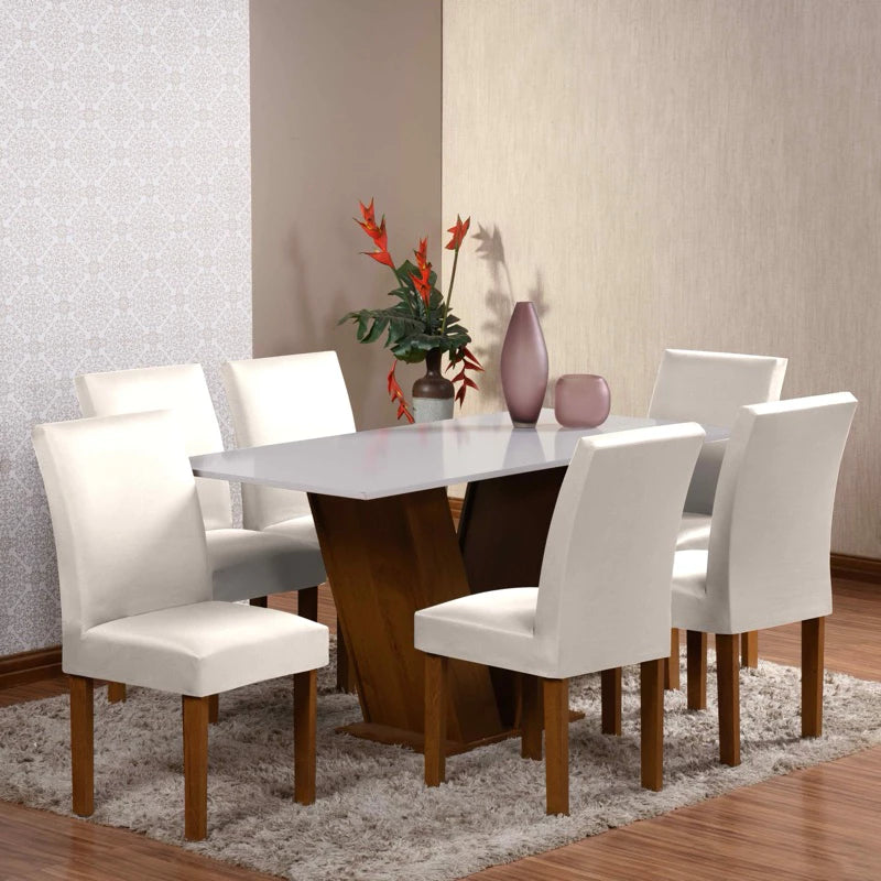 Kit 6 Capas para Cadeira de Jantar em Malha com Elástico - Zatto