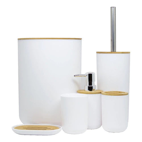 Kit 6 Peças em Bambu para Banheiro Premium - Zatto