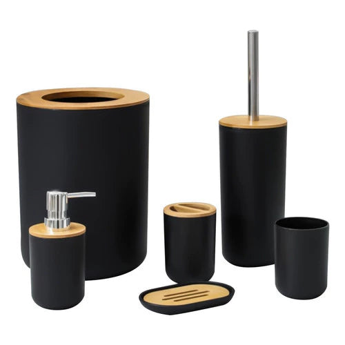 Kit 6 Peças em Bambu para Banheiro Premium - Zatto