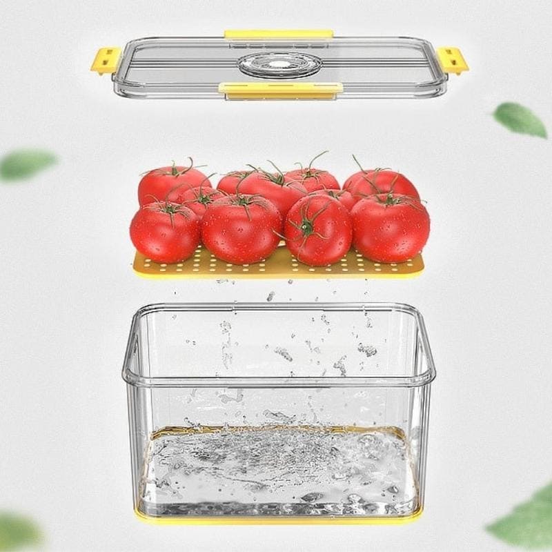 Organizador de Geladeira Premium com Tampa e Marcador de Data - Zatto