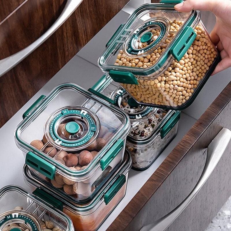 Organizador de Geladeira Premium com Tampa e Marcador de Data - Zatto