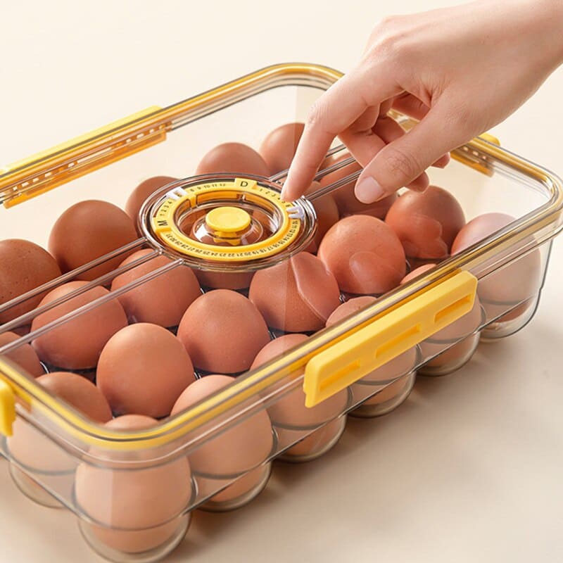 Organizador de Geladeira Premium com Tampa e Marcador de Data - Zatto