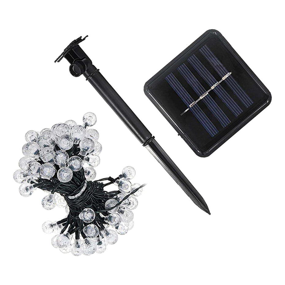 Pisca-Pisca Led Solar Bolas Douradas 50 Lâmpadas - Zatto