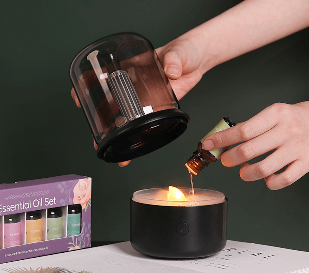 Umidificador e Aromatizador Tipo Vela - Zatto