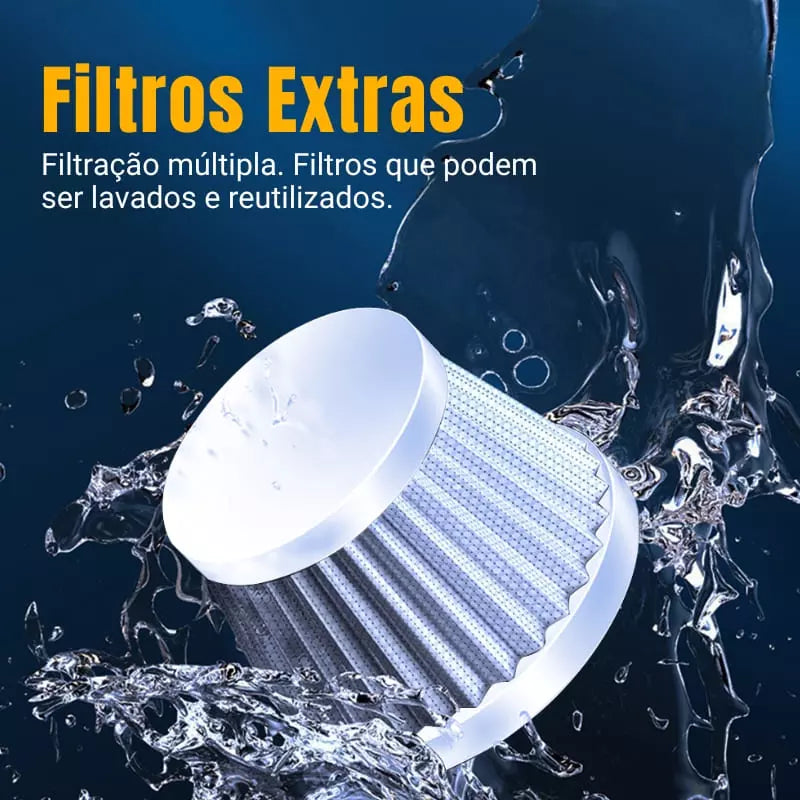 Aspirador de Pó Portátil Multifunções Sucção e Vento - Zatto