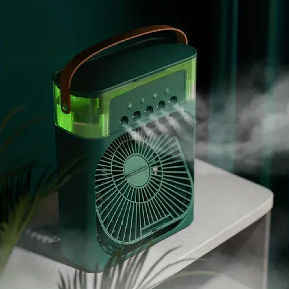 Climatizador e Umidificador Portátil com LED e Reservatório de Água - Zatto