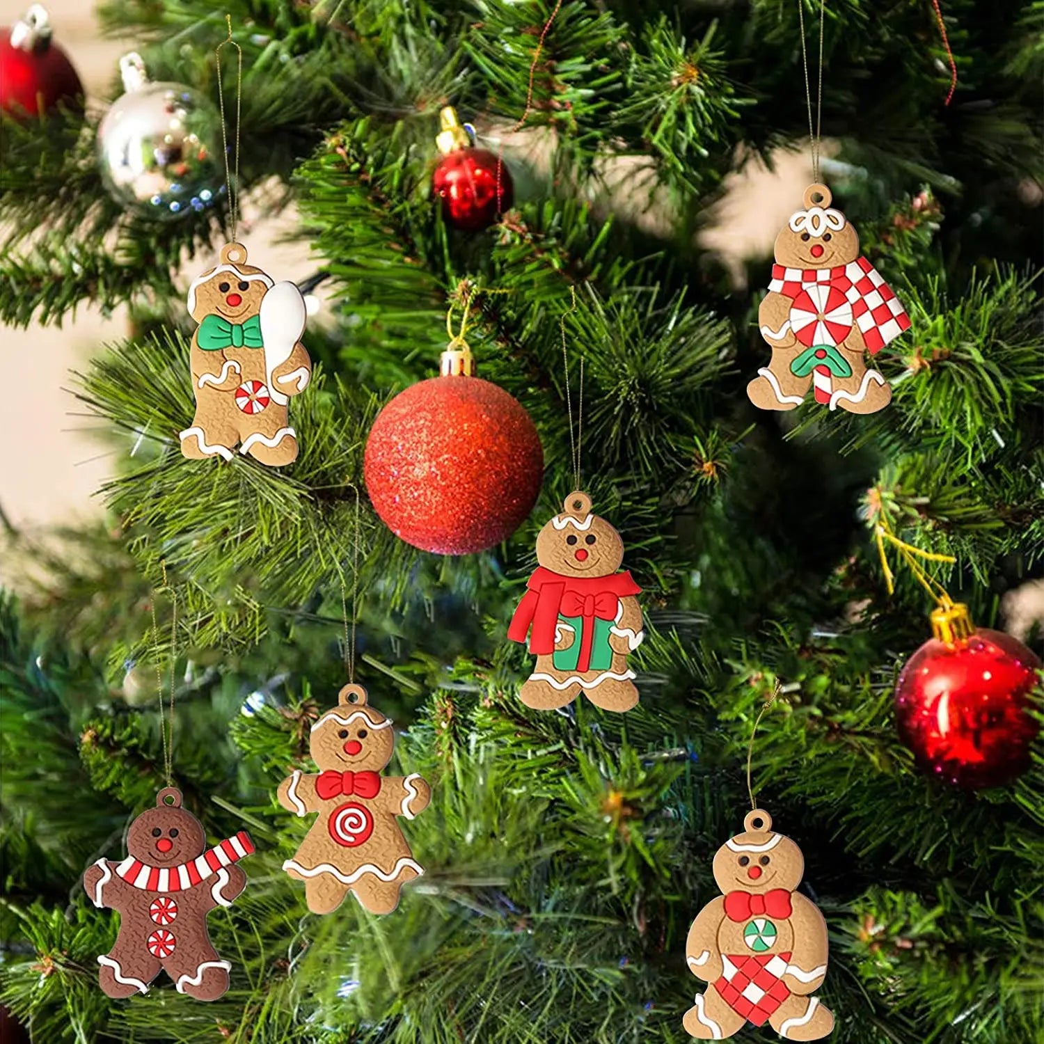Kit 12 Peças de Enfeites para Árvore de Natal - Zatto