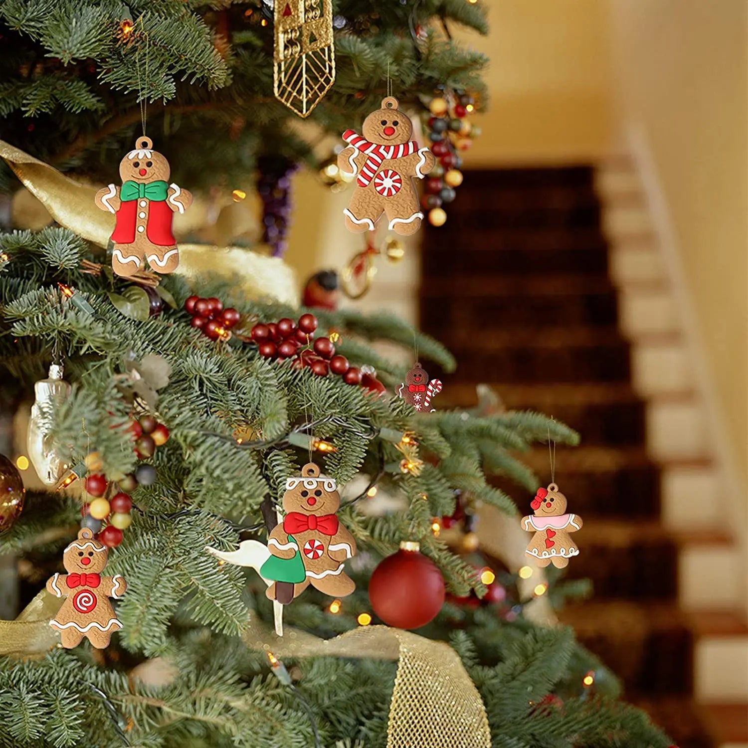 Kit 12 Peças de Enfeites para Árvore de Natal - Zatto