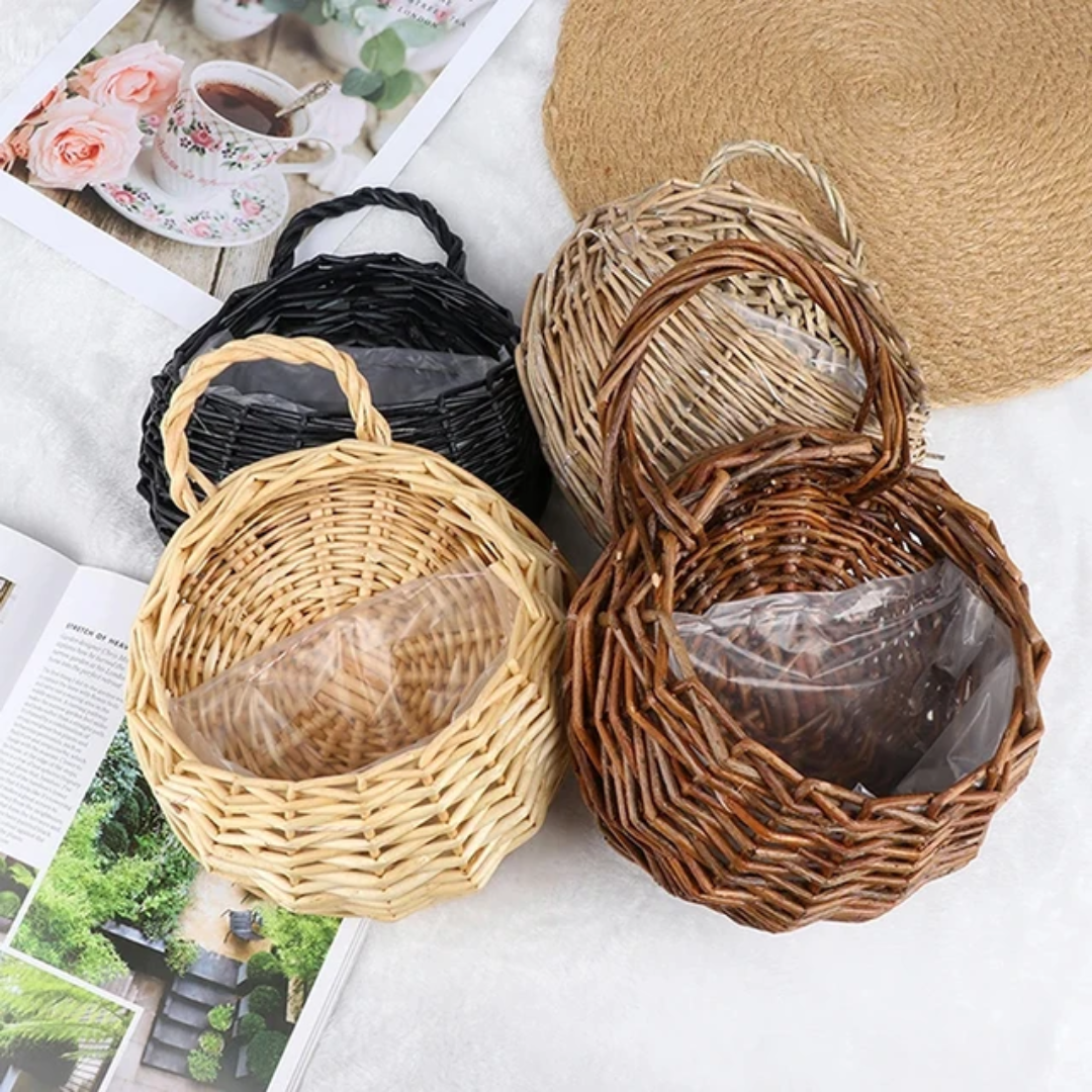 Vaso para Plantas Suspenso em Rattan - Zatto