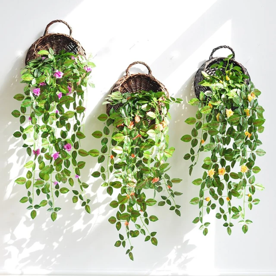 Vaso para Plantas Suspenso em Rattan - Zatto